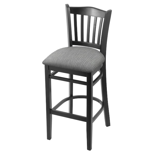 25" Counter Stool, Black Finish, Graph Seat
